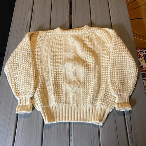 VTG Slieve League Ireland Sz M/L Pure Wool Handloomed Knit Chunky Sweater Irish - Image 1