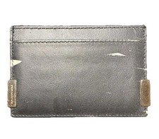 Authentic Balenciaga Paris Black Metal Stud Plate Card Holder Tape Scuff Design