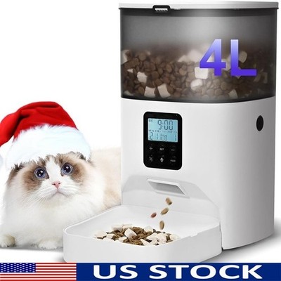 Automatic Cat Feeder Voice Recording Scheduled Feeding Smooth Dispensing און New