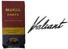 New Old Stock Front Fender Nameplate Emblem For 1960 Plymouth Valiant 2196630