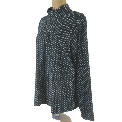 LL Bean Womens XL Navy Blue LIght Weight Fleece Shirt 1/2 Zip Outdoor Soft