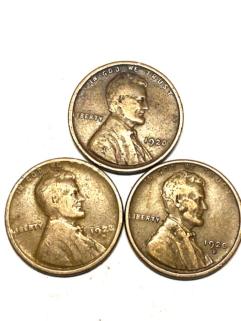 1920 P,D and S Lincoln Wheat Cents Nice Condition 002
