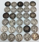 Estate Lot 90% Silver Coins As Found $3.00 Face Mercury Dimes