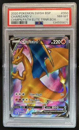 2019-2023 Pokemon SWSH Black Star Promos Charizard V #SWSH050 PSA 8