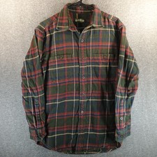 Orvis Perfect Flannel Shirt Mens Medium Red Plaid Classic Long Sleeve Outdoors