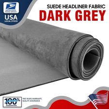 Headliner Fabric with Foam Backing for Car Ceiling Fabric Repair 79"X60" Grey