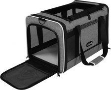 Cat Carrier 18x11x11 Top Load Soft Pet Travel Bag Over 15 lbs Collapsible Small
