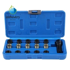 16pcs 14mm Spark Plug Rethread Kit Thread Repair Cylinder Head 