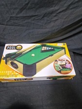 Mini Tabletop Pool Table Game With Cues Balls Rack Kids Family Fun