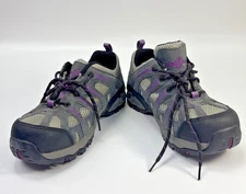 Nautilus Women's Composite Toe Athletic Work Shoes N1754 Grey/Purple Size 6.5