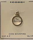 12 Kt GoldFilled GF Liberty Type 1 US Gold Dollar Coin Bezel Cobb, 13 mm No Bail