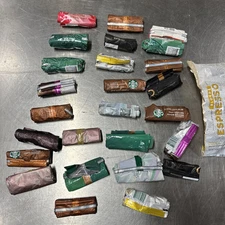 Empty 27 Starbucks brand coffee bags collectible advertising craft art supplies