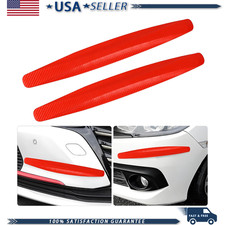 Universal Car Bumper Guard Strip 2pcs Anti-collision Protector Trim Icolor Red Universal Car Bumper Guard Strip 2pcs Anti-collision Protector Trim Icolor Red