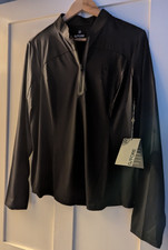 G/FORE Womens XL Black Onyx Quarter-Zip Golf Pullover - Brand New