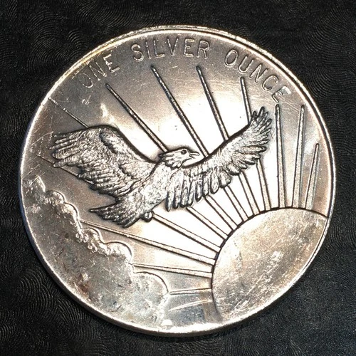 1oz Silver Bullion Scarce Old Panama City Florida Original WE COMBINE SHIP #R835