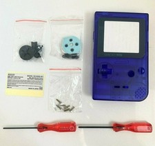 Replacement Housing for Nintendo Game Boy Pocket GBP Shell Clear Dark Purple