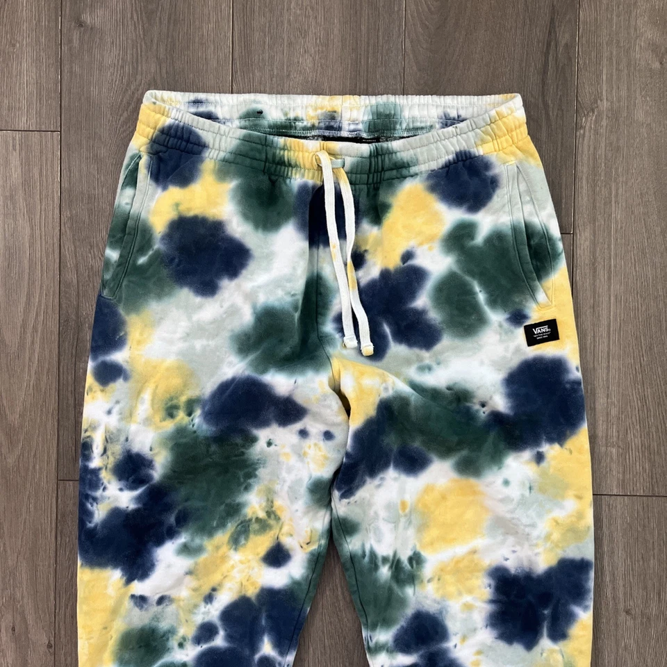 Pantalones deportivos VANS para hombre L Tie Dye azul verde amarillo Foto 2 de 4