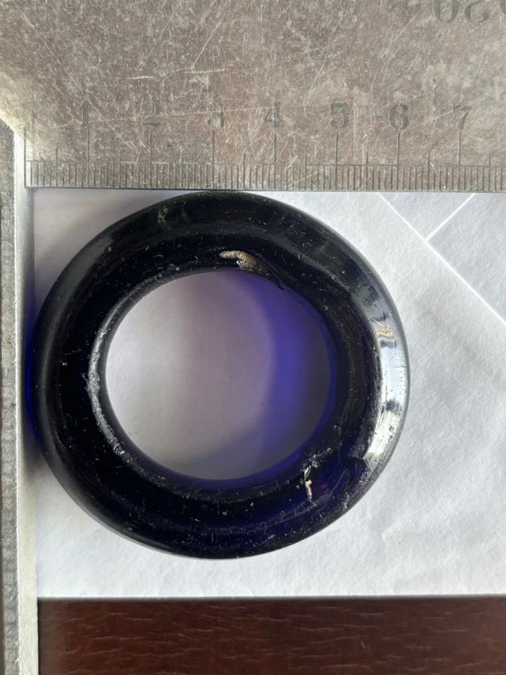 ancien Anneaux verre Collier Cheval XIX° - Photo 2/4