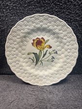 Vintage Copeland Spode Tulip No 5 Plate Vibrant Colour and Floral Embossed Edge