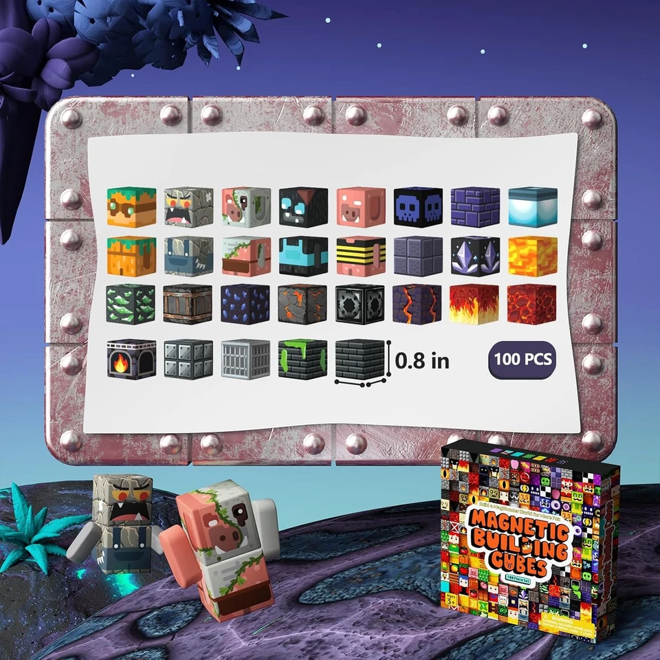 100PCS Magnetic Blocks - STEM Magnet Building Toys for Kids 3+, Cave World Set - Image 4 of 4