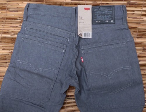 LISTA DE JEANS DE MEZCLILLA GRIS DE 8 BOLSILLOS LEVI'S 511 PARA HOMBRE AJUSTADOS EXTRA SILM RECTOS $64 - Imagen 5 de 6
