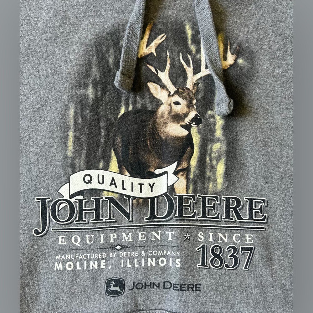 JOHN DEERE Sweat-shirt Noir Avec Logo JD, Noir , XXL