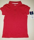 girls New Izod red School Uniform Shirt Top short sleeve size 6 6X Short Sleeve