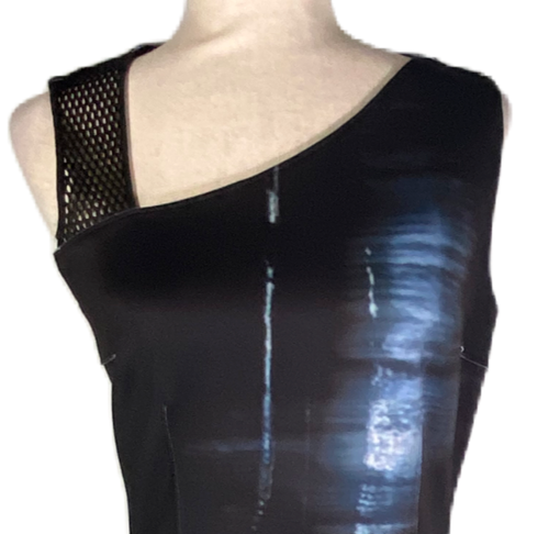 ELIE TAHARI Women's NWT Black/Blue/White Sleeveless Sheath Dress $398 - Size 6 - Picture 9 of 15