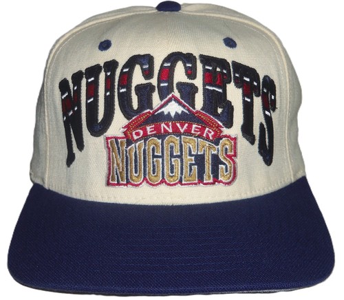VINTAGE 90's DENVER NUGGETS NBA STARFIT STARTER FITTED HAT (SIZE 3) 7 3/8- 7 3/4