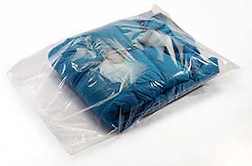 12" x 16" 1.5 Mil Clear Flat Poly Bags (Laddawn 200) - Case of 1,000 Bags - Picture 1 of 1