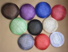 5.5" Round Sinamay Button Fascinator Millinery Hat Base Making Material B068