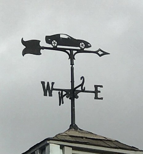 CORVETTE Weathervane Adjustable Angle Roof Mount C5 Design Sold Steel Rare
