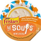 Purina Friskies Natural, Grain Free Wet Cat Food Lickable Cat Treats, Lil' Soups