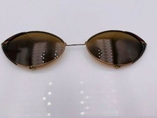 Vintage Enchanted Bronze Metal Oval Clips Clip-On Sunglasses Frames