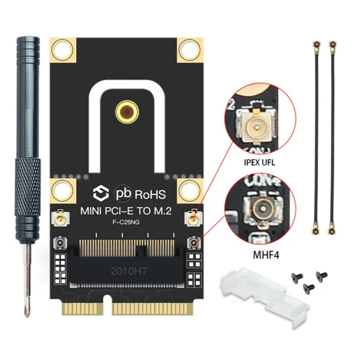 WiFi 6 WiFi 6E NGFF Wifi Card to mini PCI-E Adapter for AX200 AX210 MT7921K Card