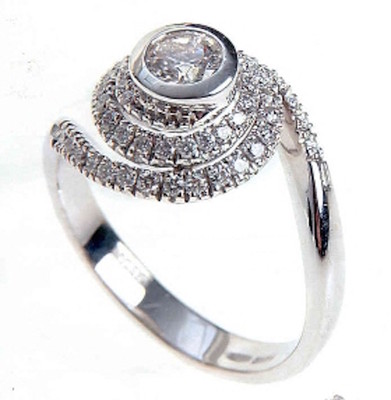 Damiani Promise 20010245 Solitär Ring Weißgold Diamanten 18K