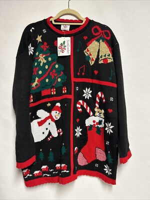 Vintage Festive Nutcracker Ugly Christmas Party Sweater - Plus Size 2X NWT