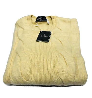 Les Copains 100% Cashmere Yellow Men's Knit Sweater