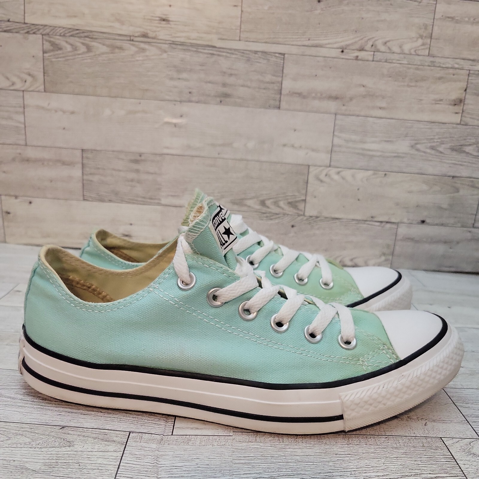 Converse All Star Canvas Sneakers  Size 7 Mens 9 Womens Green  #147142F thumbnail 7