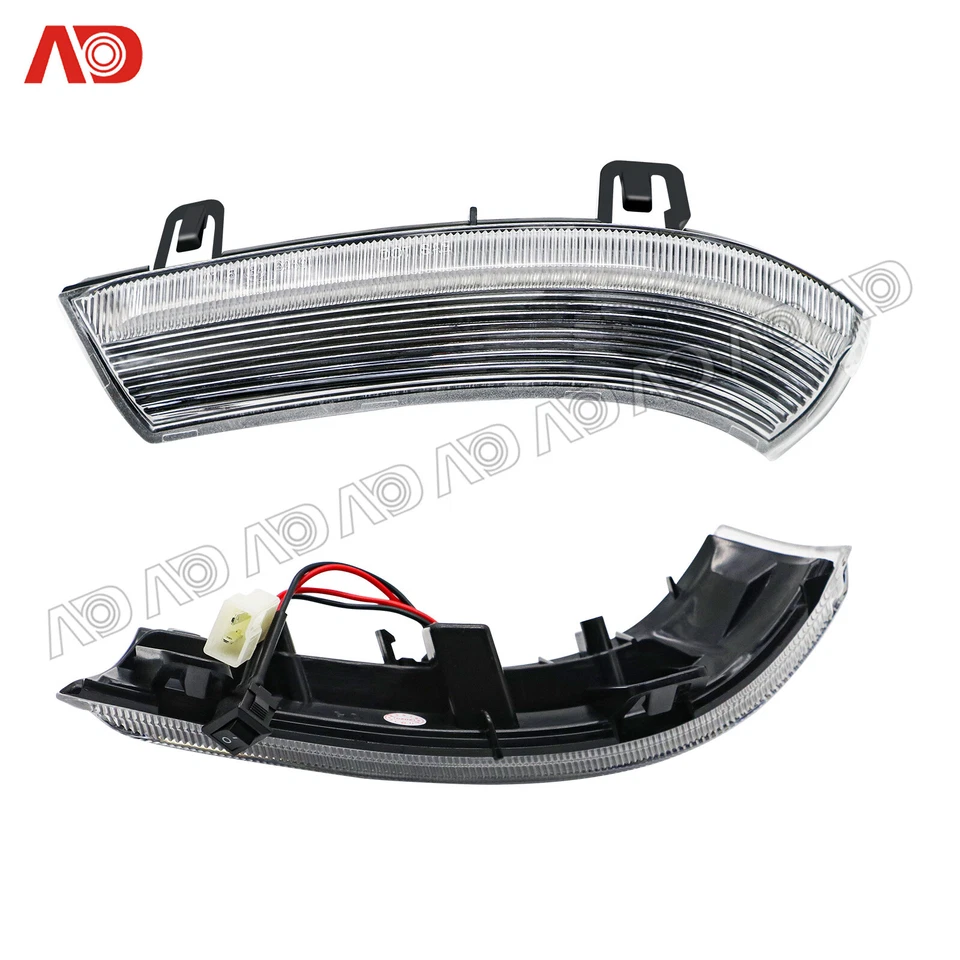 2X Luces LED secuenciales de espejo retrovisor lateral transparentes para VW Golf GTI Jetta Passat Rabbit Foto 4 de 4