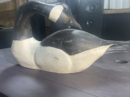 Bill Huebbe Fiberglass Canadian Goose XL 23” Sculpture Duck Decoy Signed 1980 - Picture 16 of 21