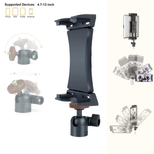 LINCO Universal Tripod Mount Holder 1/4" Thread Adapter For iPad iPhone 4.7-13in - 第 1/11 張圖片