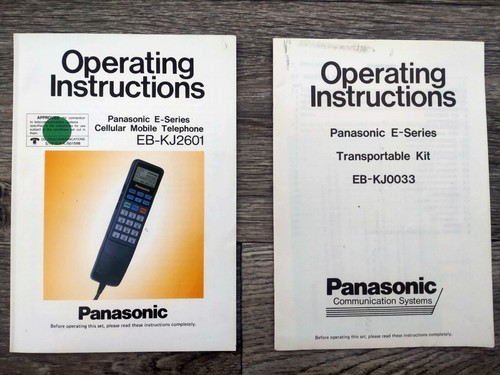 Panasonic E-Series EB-KJ2601 Telefon samochodowy EB-KJ0033 Zestaw Instrukcje obsługi - Zdjęcie 1 z 7