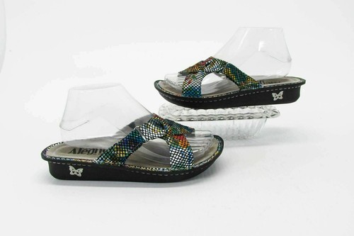 Alegria Women Shoe Violet Floral Snake Size 6.5 EUR 37 Sandal Pre Owned qp - Picture 10 of 12