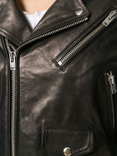 NEW Gorgeous Iro Nova Studded Leather Moto Jacket Size 36 - Picture 3 of 14