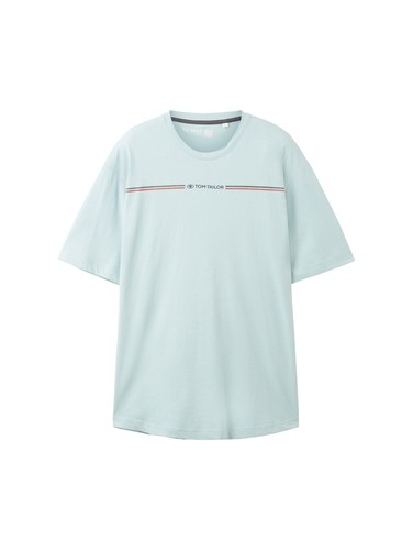 TOM TAILOR Camiseta Hombre Impreso Crewneck - Regular Fit S - 3XL Azul Blanco - Imagen 17 de 32