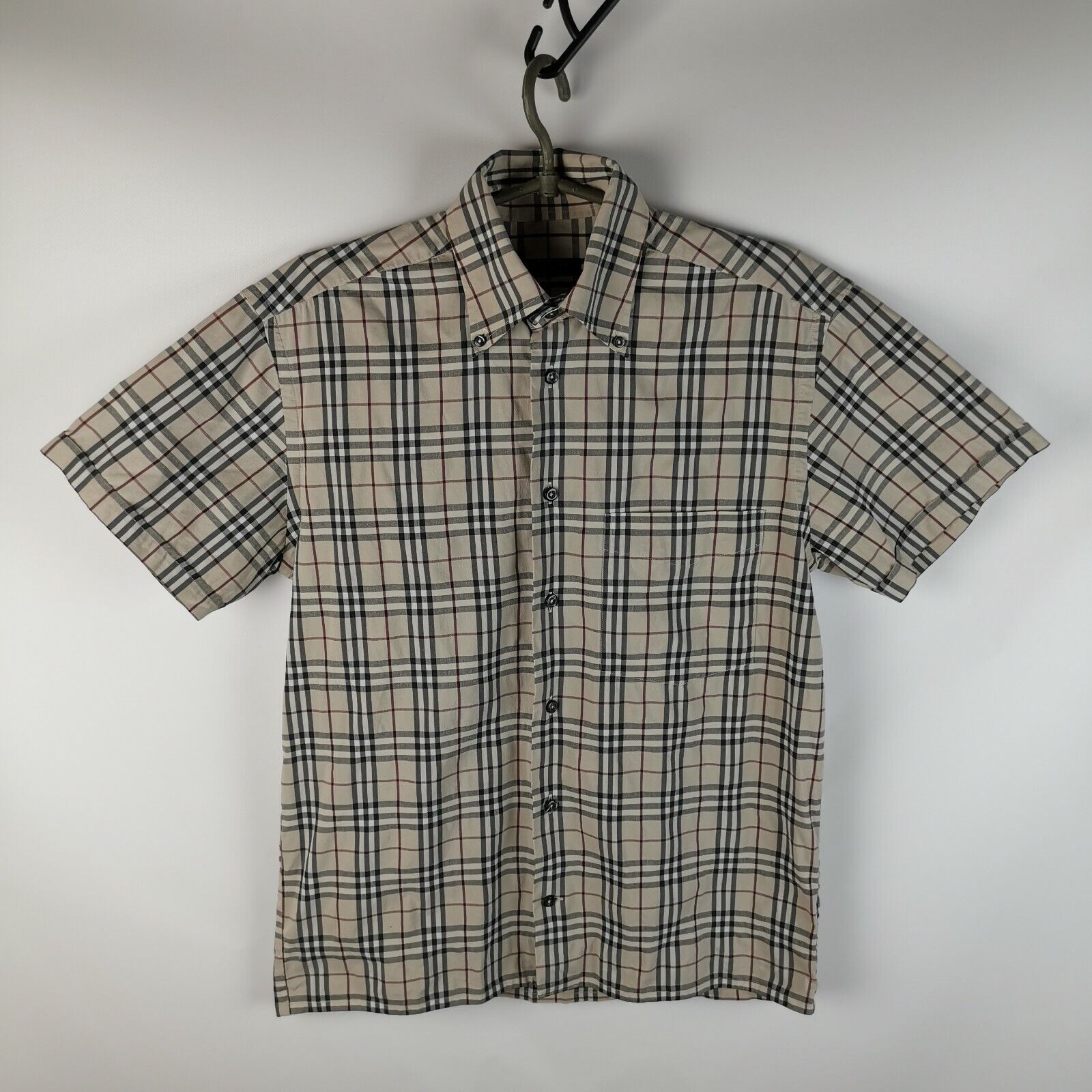 Burberry London vintage nova check plaid short sleeve shirt