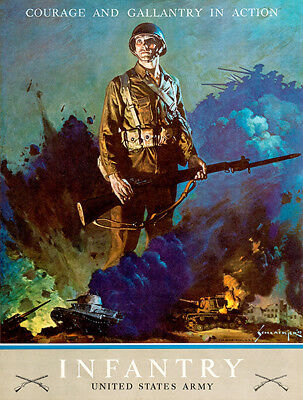 ART PRINT POSTER ADVERT 1951 US ARMY KOREAN WAR RECRUITMENT NOFL1482