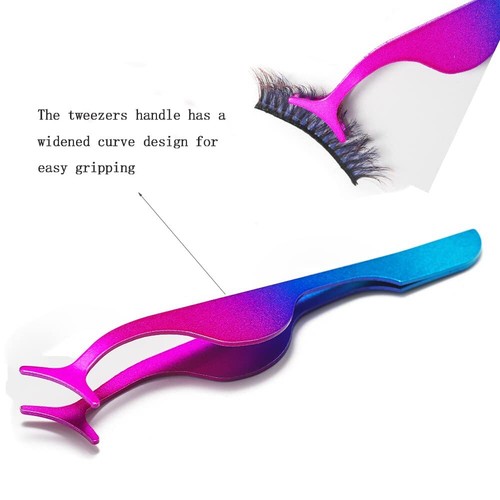 3Pcs Eyelashes Tweezers Extension Curlers False Applicator Tool Remover Clip - Picture 3 of 7
