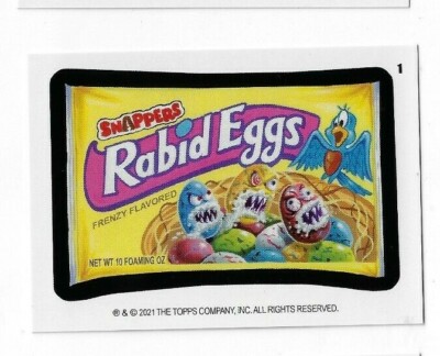 2021 TOPPS WACKY PACKAGES APRIL SNAPPERS RABID EGGS CARD 1 PRINT